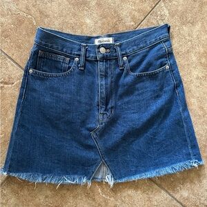 Madewell Rigid Denim A-Line Mini Skirt: Cutout Edition